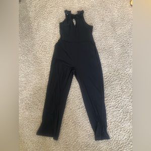 Black wide leg jumpsuit